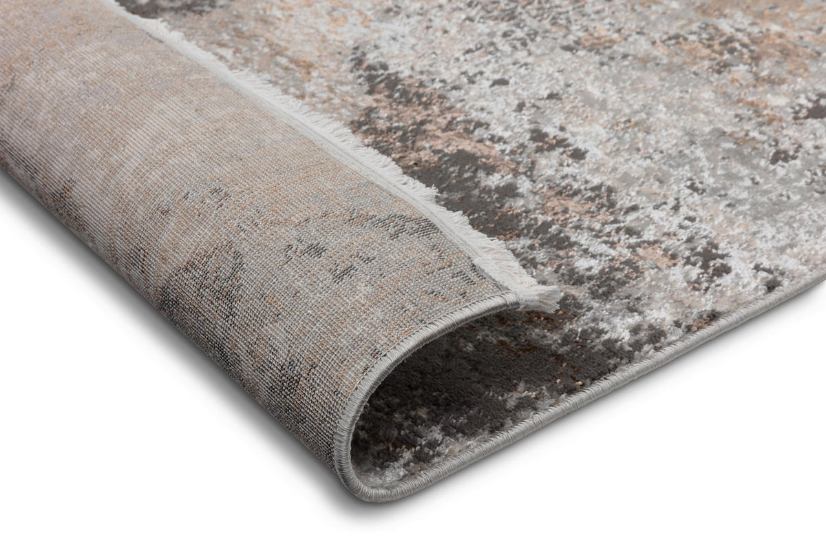 WEBTEPPICH Wohnzimmer 80/150 cm Castello Schwarz, Goldfarben rechteckig  - Goldfarben/Schwarz, Design, Textil (80/150cm) - Astra