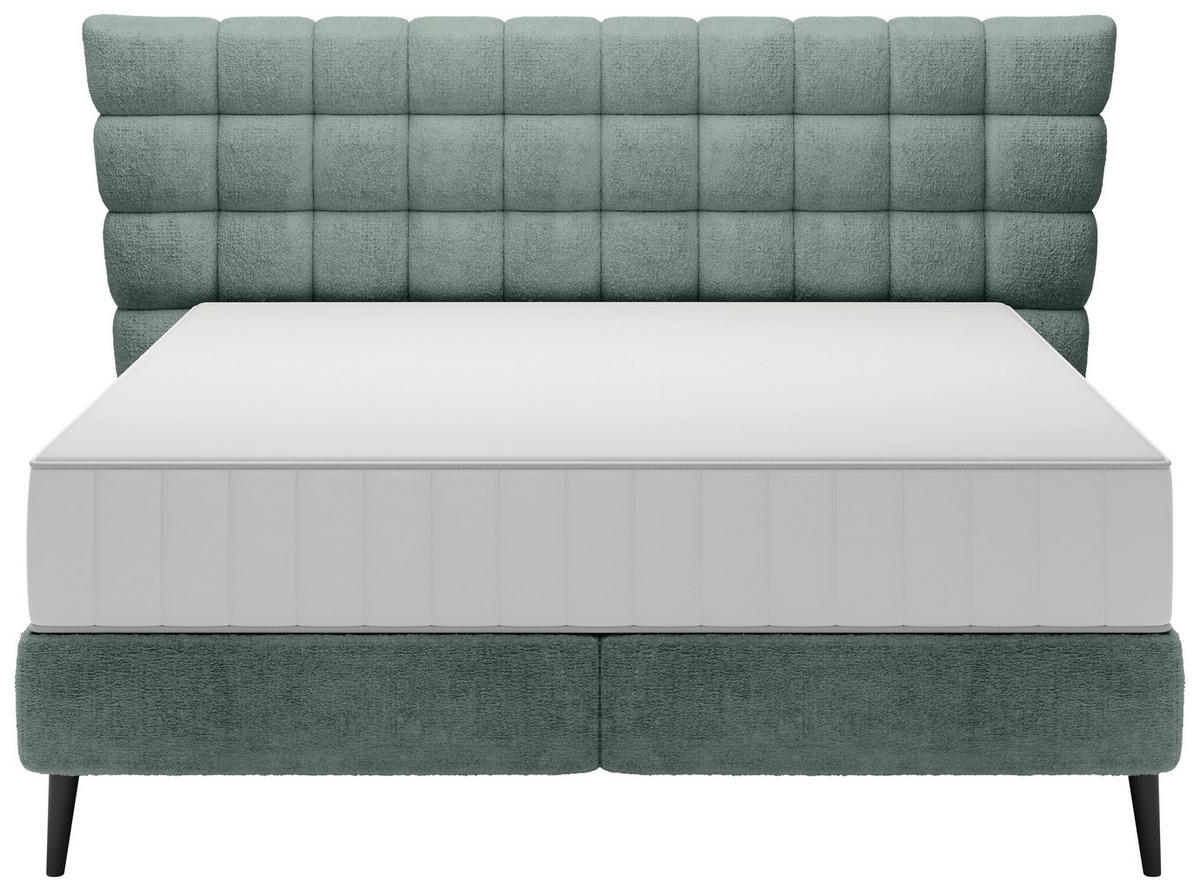 BOXSPRINGBETT 160/200 cm  in Grün  - Schwarz/Grün, Design, Holz/Holzwerkstoff (160/200cm) - Esposa