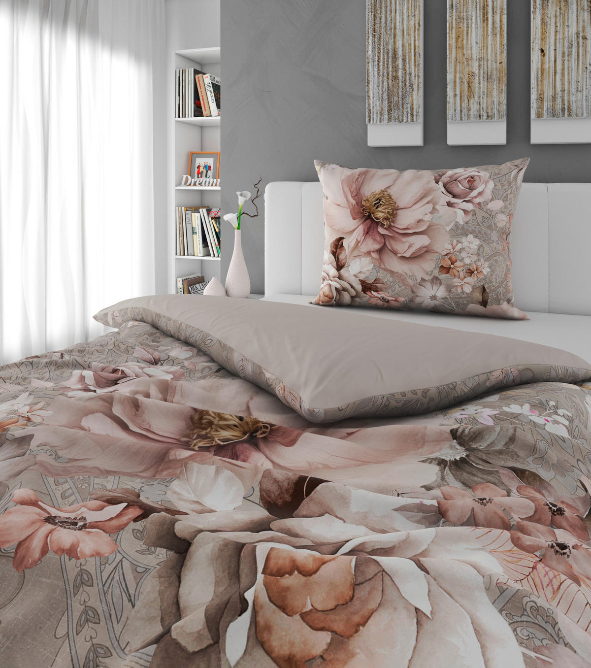 BETTWÄSCHE 2-teilig Satin 140/200 cm  - Multicolor, Textil (140/200cm) - Esposa