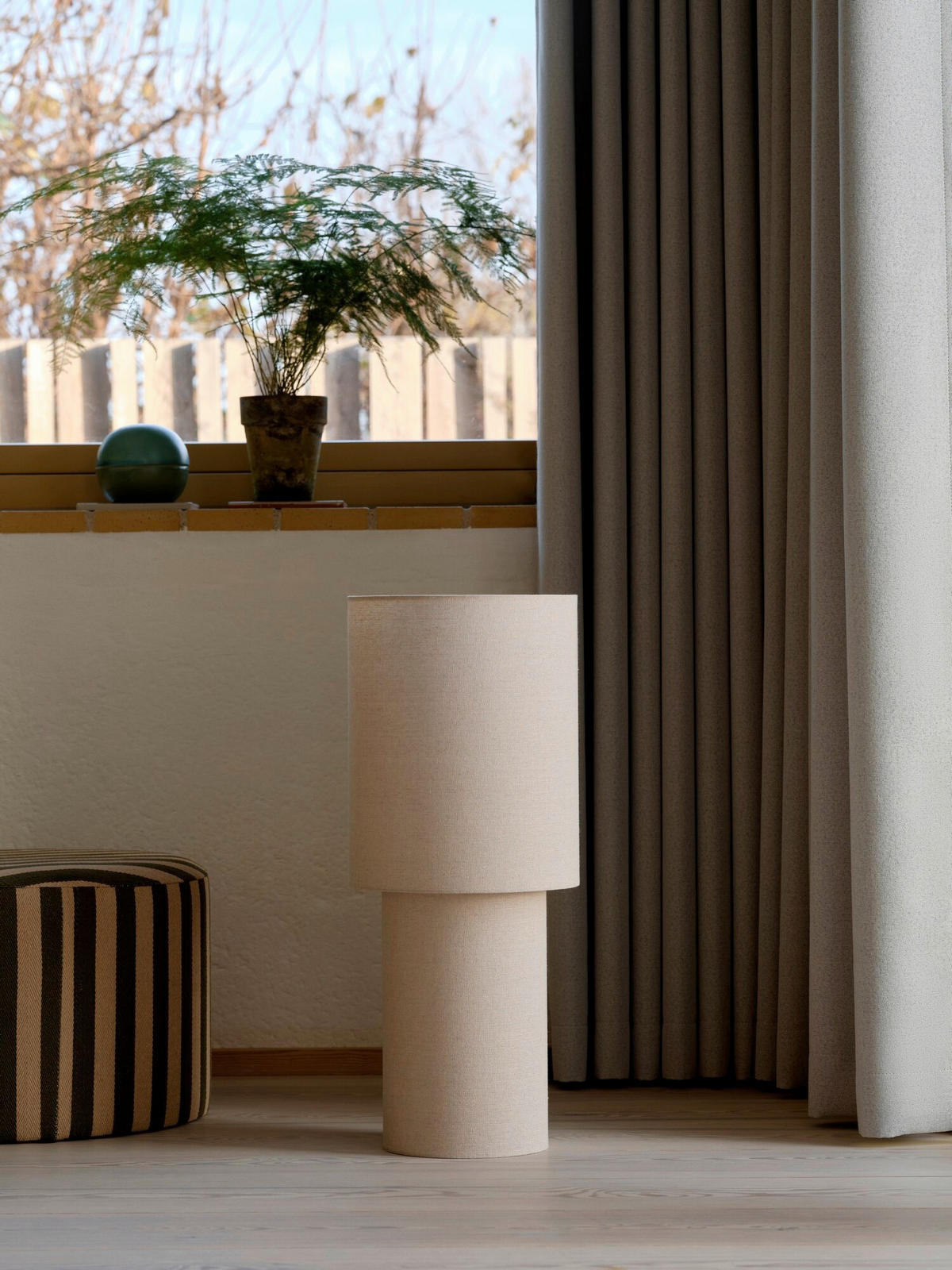 STEHLEUCHTE Izara 60/25/25 cm  - Beige, Design, Textil (60/25/25cm) - Nordlux