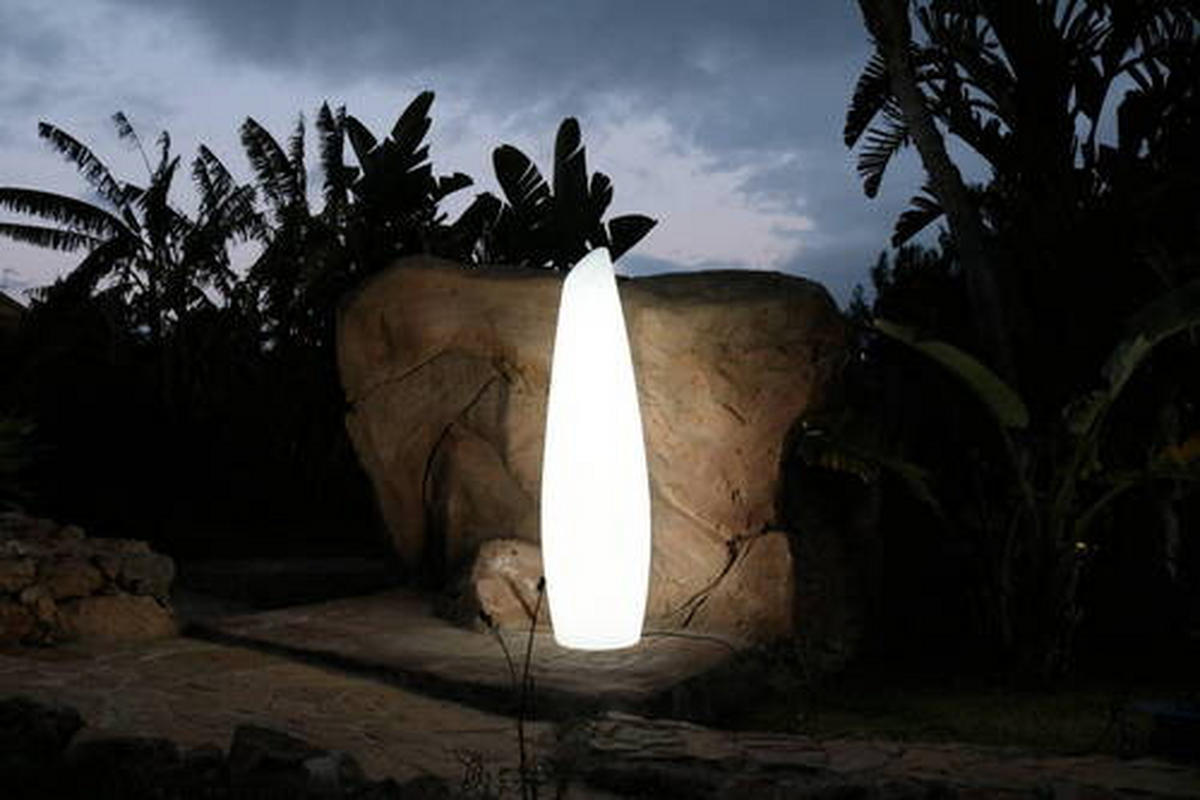 LED-STEHLEUCHTE Fredo 46.5/170/46.5 cm   - Weiß, Design, Kunststoff (46.5/170/46.5cm) - Newgarden