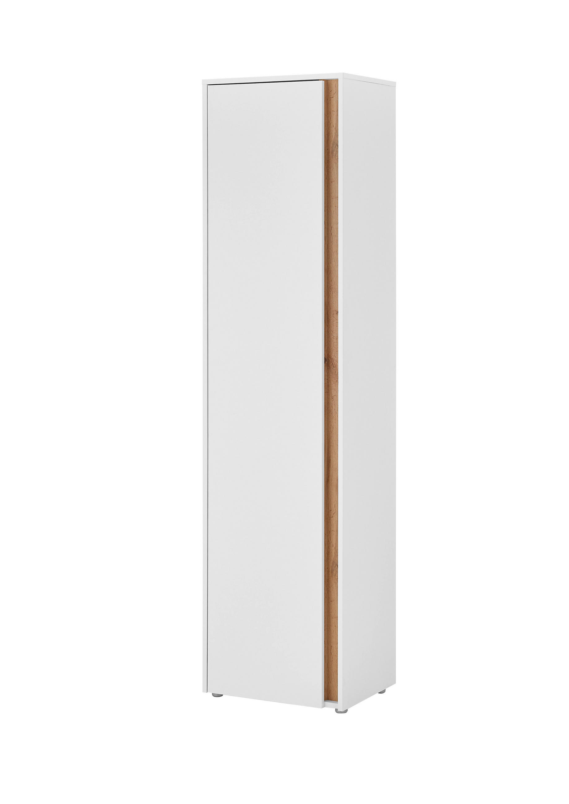 GARDEROBENSCHRANK  in 50/200/40 cm  - Eiche Wotan/Schwarz, Design, Holzwerkstoff/Kunststoff (50/200/40cm) - Modante