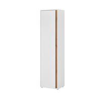 GARDEROBENSCHRANK  in 50/200/40 cm  - Eiche Wotan/Schwarz, Design, Holzwerkstoff/Kunststoff (50/200/40cm) - Modante