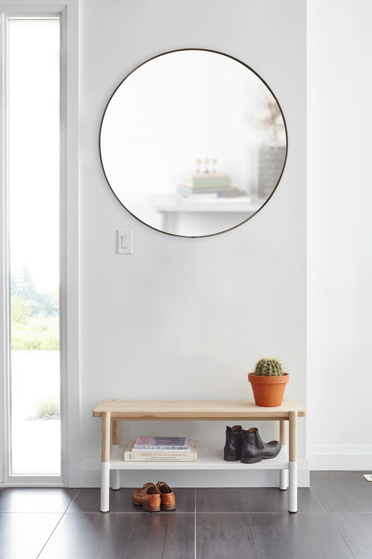 WANDSPIEGEL  - Titanfarben/Goldfarben, Basics, Glas/Metall (86cm) - Umbra