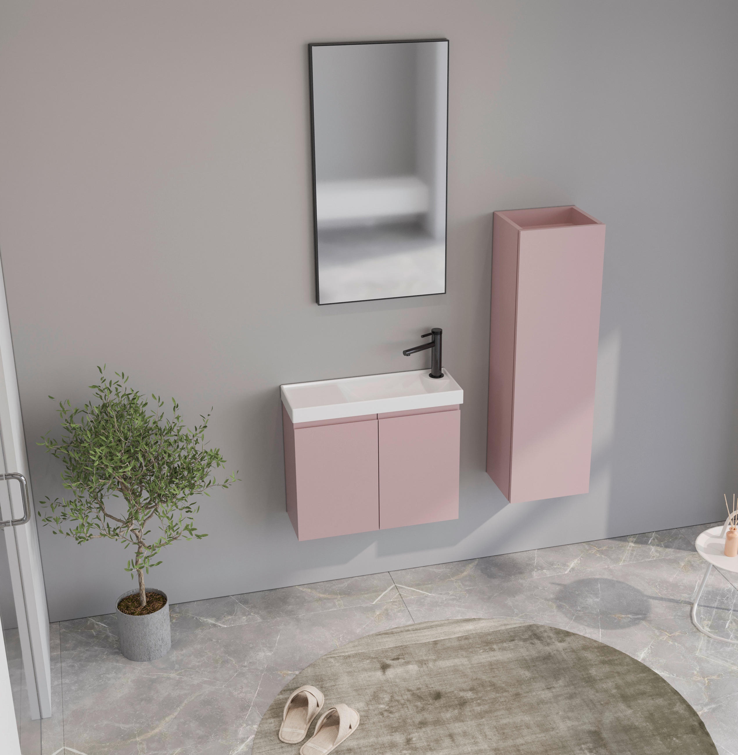 HIGHBOARD COAST in 30/100/25 cm - Rosa, MODERN, Holzwerkstoff (30/100/25cm) - MID.YOU