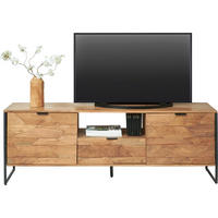 LOWBOARD  in 175/60/40 cm  - Schwarz/Akaziefarben, Trend, Holz/Metall (175/60/40cm) - Ambia Home
