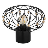 TISCHLEUCHTE 28/25 cm   - Goldfarben/Schwarz, Design, Kunststoff/Metall (28/25cm) - Globo