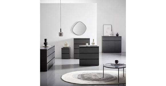 KOMMODE in 80/79/48 cm - Anthrazit, Design, Holzwerkstoff/Kunststoff (80/79/48cm) - Carryhome
