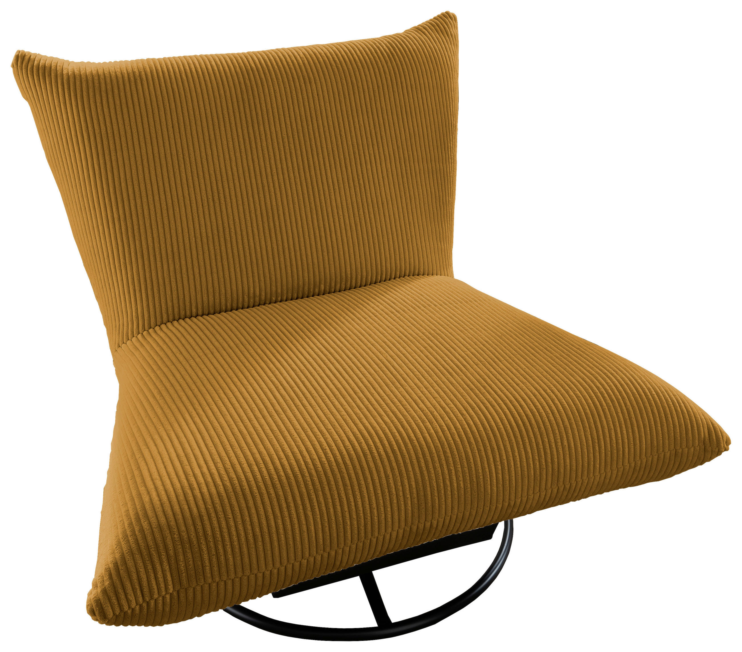 RELAXSESSEL in Textil Goldfarben  - Goldfarben/Schwarz, Design, Textil/Metall (100/78/96cm) - Livetastic