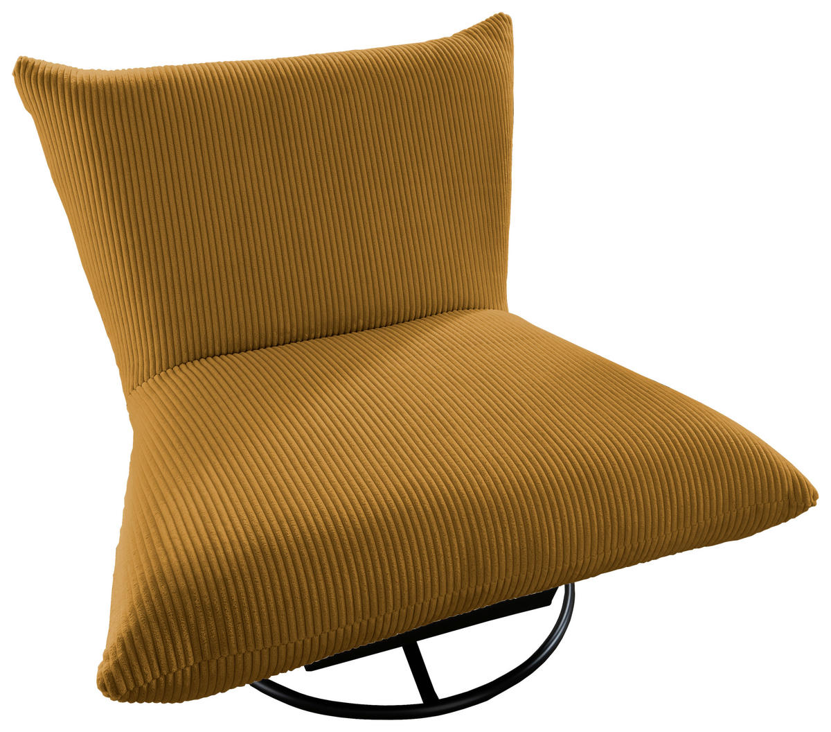 RELAXSESSEL in Textil Goldfarben  - Goldfarben/Schwarz, Design, Textil/Metall (100/78/96cm) - Livetastic