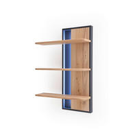 VÄGGHYLLPLAN 70/105/25 cm  - antracit/ekfärgad, Design, trämaterial/trä (70/105/25cm) - Livetastic