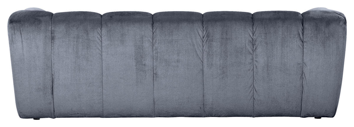 BIGSOFA in Plüsch Petrol  - Petrol/Schwarz, Konventionell, Kunststoff/Textil (220/67/106cm) - MID.YOU
