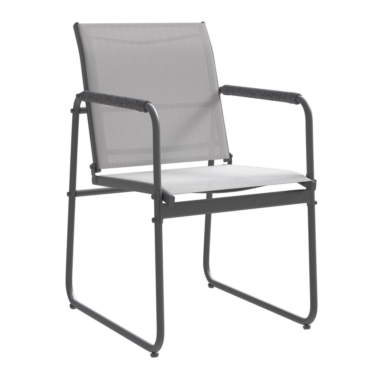 BALKONSET  3-teilig  - Grau, MODERN, Textil/Metall (49.5/83.5/60cm) - Ambia Garden