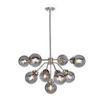 TAKKRONA Elstead Kula 88/58.1 cm  - nickelfärgad, Design, metall/glas (88/58.1cm) - Elstead Lighting
