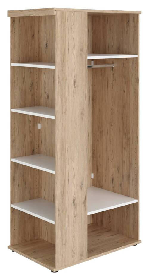 SCHRANK 96/201,3/63,5 cm  - Eichefarben/Weiß, Design, Holzwerkstoff (96/201,3/63,5cm) - Paidi