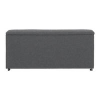 DÍL POHOVKY, textil, šedá - šedá, Konvenční, textil (150/80/30cm) - Novel