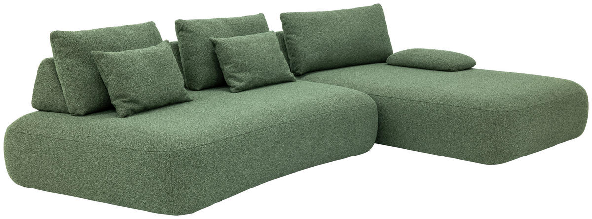 ECKSOFA Chilliano Grün Webstoff  - Schwarz/Grün, Design, Kunststoff/Textil (325/200cm) - Chilliano