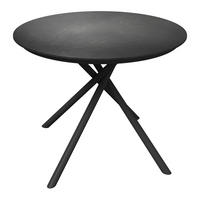 GARTENTISCH 120/120/75 cm Metall, Stein Anthrazit, Dunkelgrau rund  - Dunkelgrau/Anthrazit, Modern, Stein/Metall (120/120/75cm) - Amatio