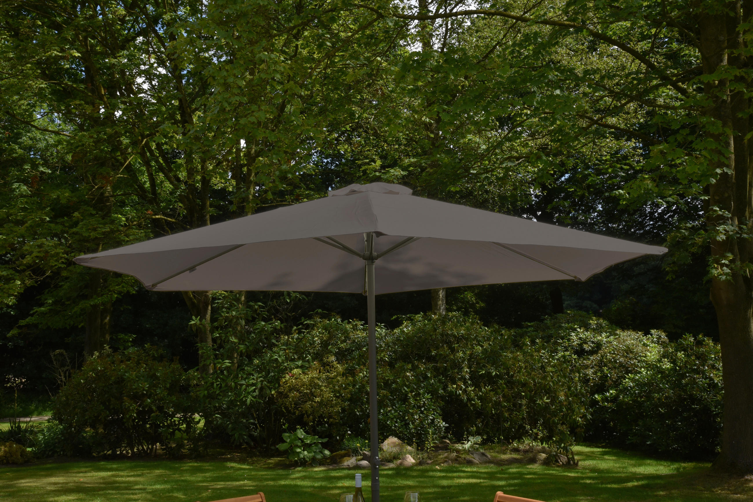 SONNENSCHIRM 300 cm Schwarz  - Anthrazit/Schwarz, Basics, Kunststoff/Metall (300/300cm) - Gardenson