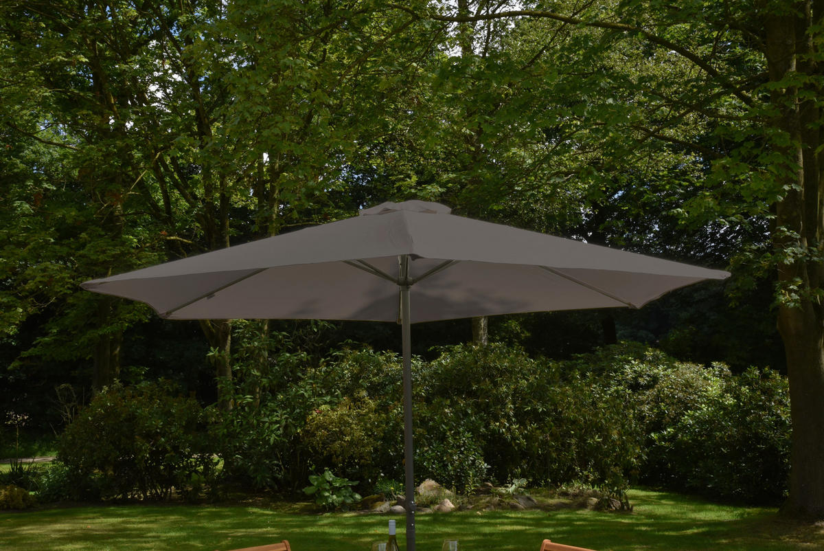 SONNENSCHIRM 300 cm Schwarz  - Anthrazit/Schwarz, Basics, Kunststoff/Metall (300/300cm) - Gardenson