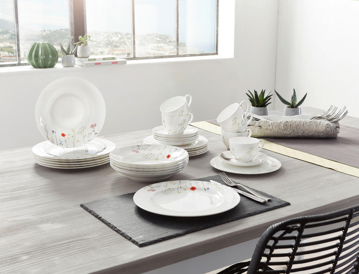 TAFELSERVICE Wildflower 12-teilig  - Multicolor, Lifestyle, Keramik - Novel