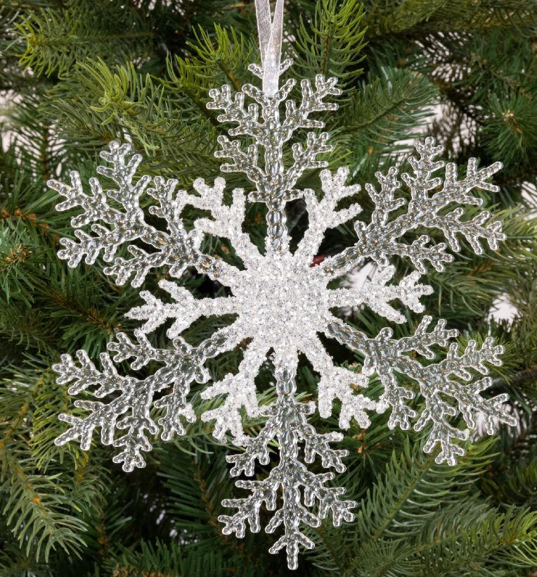 DEKORATIONSHÄNGE  - silver/transparent, Klassisk, plast (21cm)