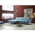 ECKSOFA  in Chenille, Flachgewebe Blau  180/284 cm  - Blau/Schwarz, Design, Textil/Metall (180/284cm) - Dieter Knoll