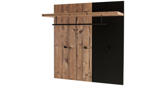 GARDEROBENPANEEL 91/96/29 cm - Fichtefarben/Dunkelgrau, Trend, Holzwerkstoff/Metall (91/96/29cm) - Voleo