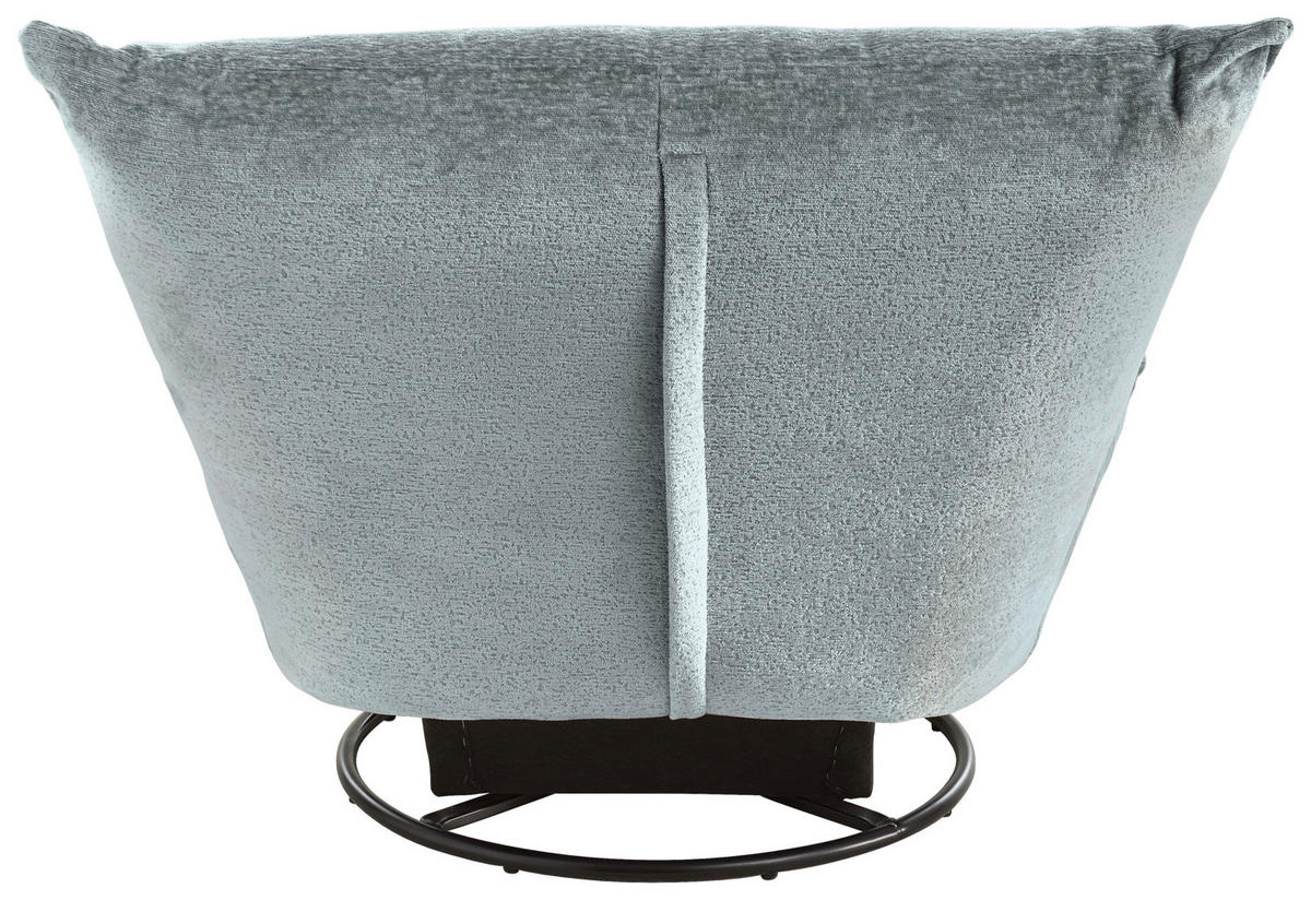 RELAXSESSEL Lesesessel Bouclé    - Schwarz/Hellblau, Design, Textil/Metall (100/78/96cm) - Livetastic