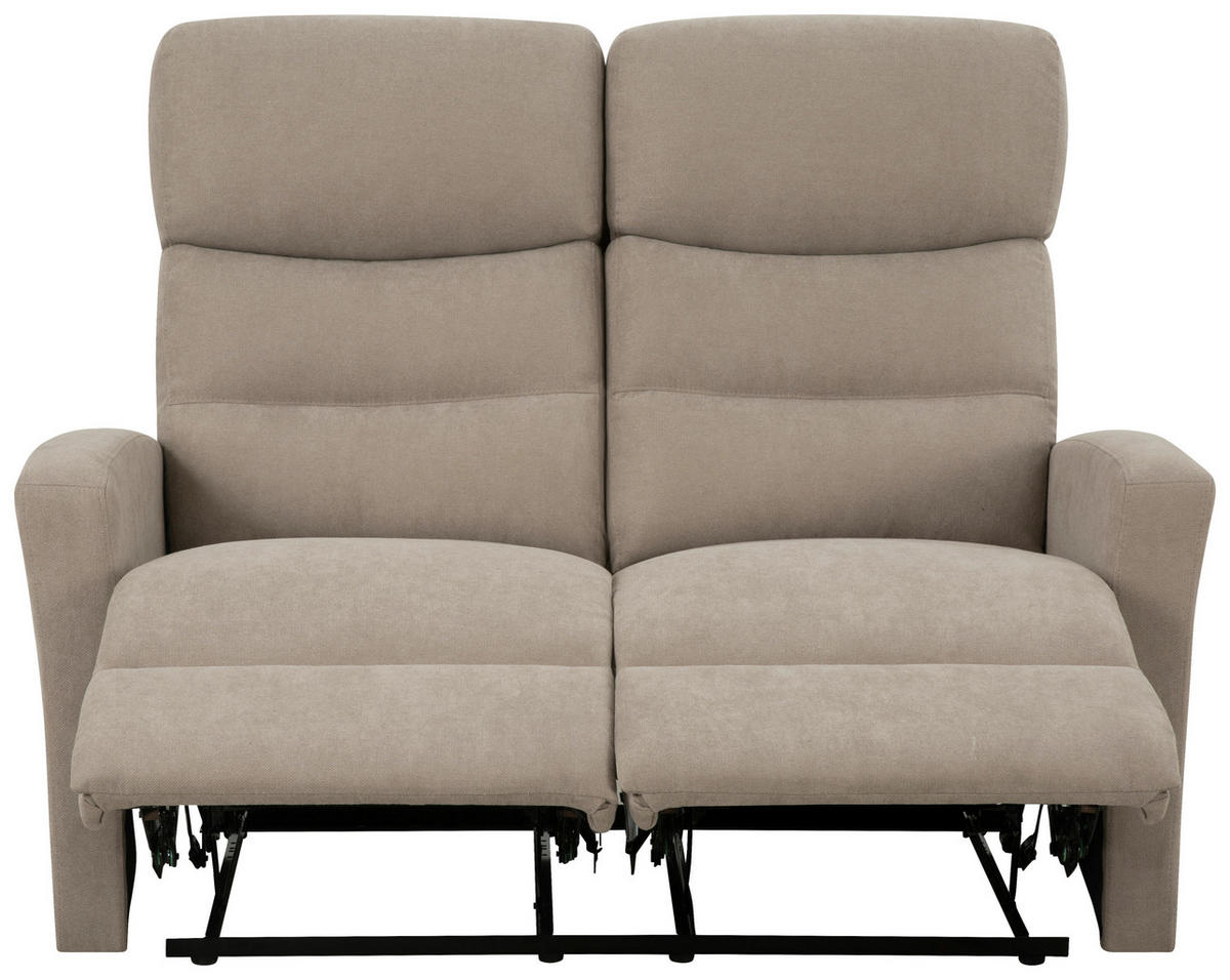 SITZGARNITUR Leinenoptik Taupe  - Taupe/Schwarz, KONVENTIONELL, Textil/Metall - P & B