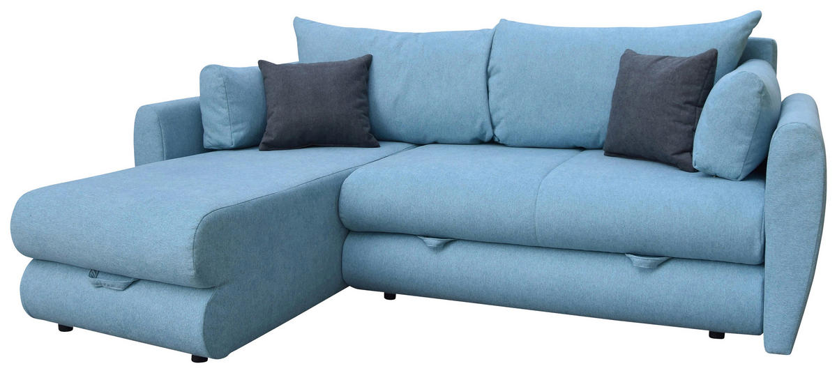 SEDEŽNA GARNITURA, modra  - modra, Design, tekstil (235/90cm) - Ti'me