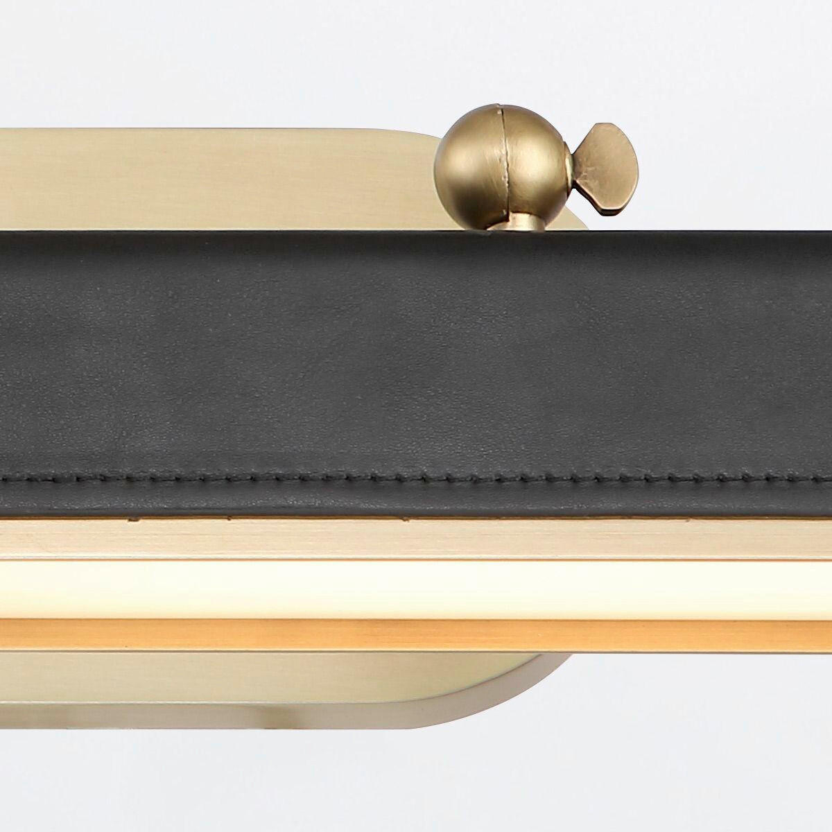 LED-WANDLEUCHTE Alora   - Messingfarben, KONVENTIONELL, Leder/Kunststoff (19,7/50,2/24,8cm) - Elstead Lighting