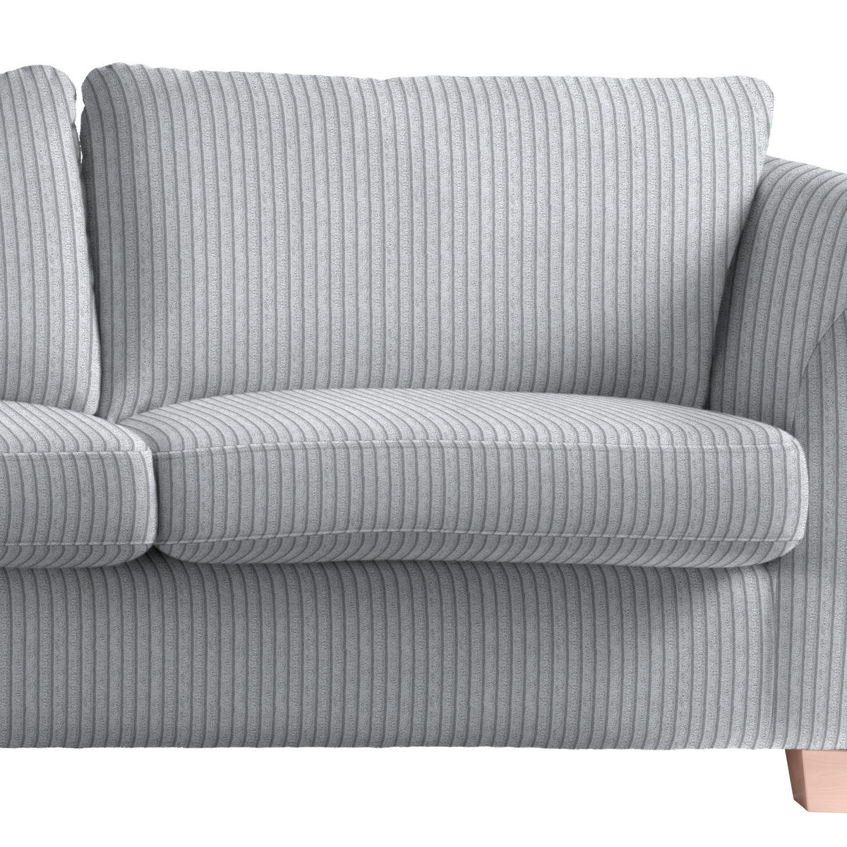 3-SITS SOFFA i manchester ljusgrå  - ljusgrå/naturfärgad, trä/textil (216/70-85/95cm) - MID.YOU