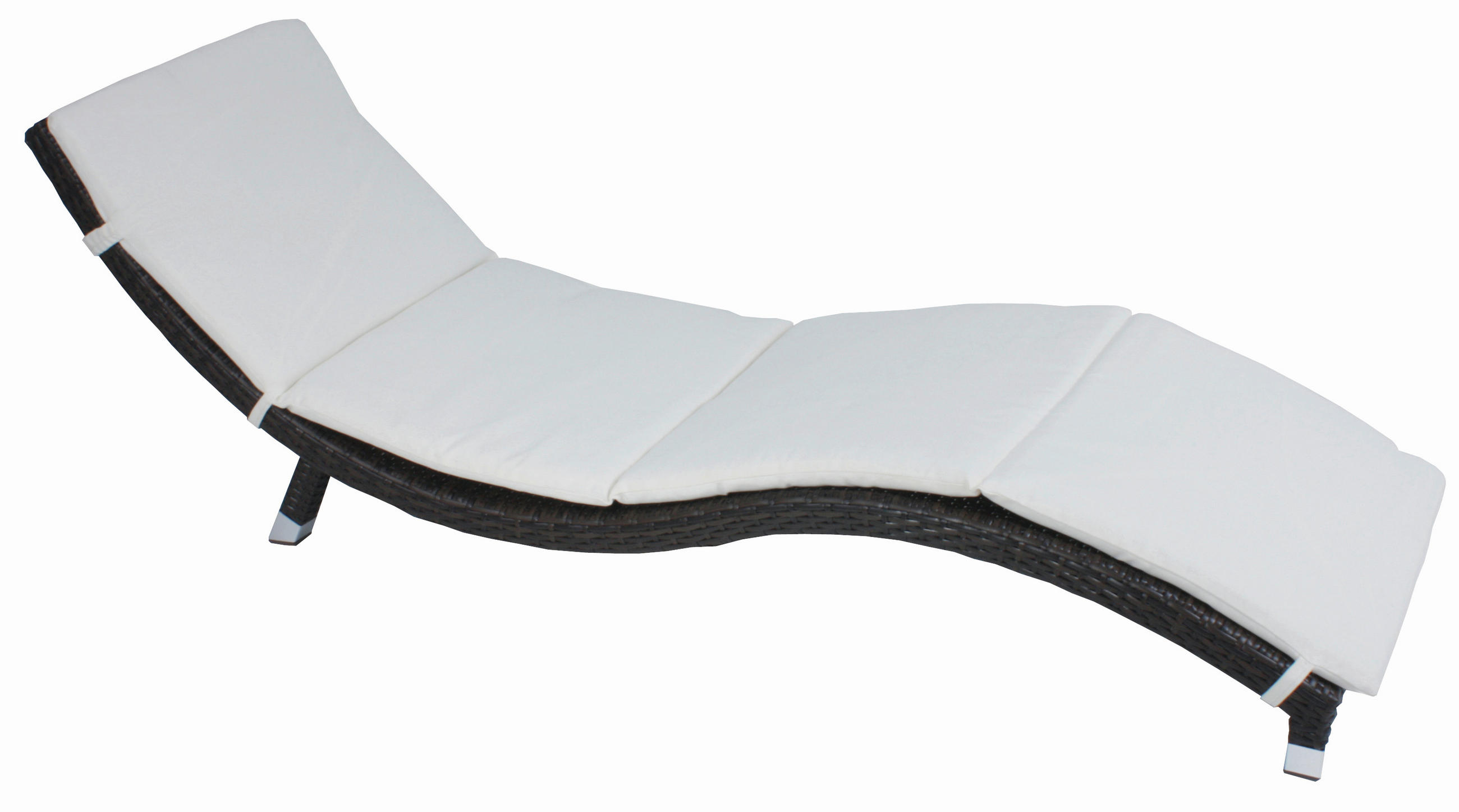 OPALOVACÍ LEHÁTKO, hnědá, krémová, světle šedá - krémová/světle šedá, Moderní, kov/textil (59/62/185cm) - Gardenson