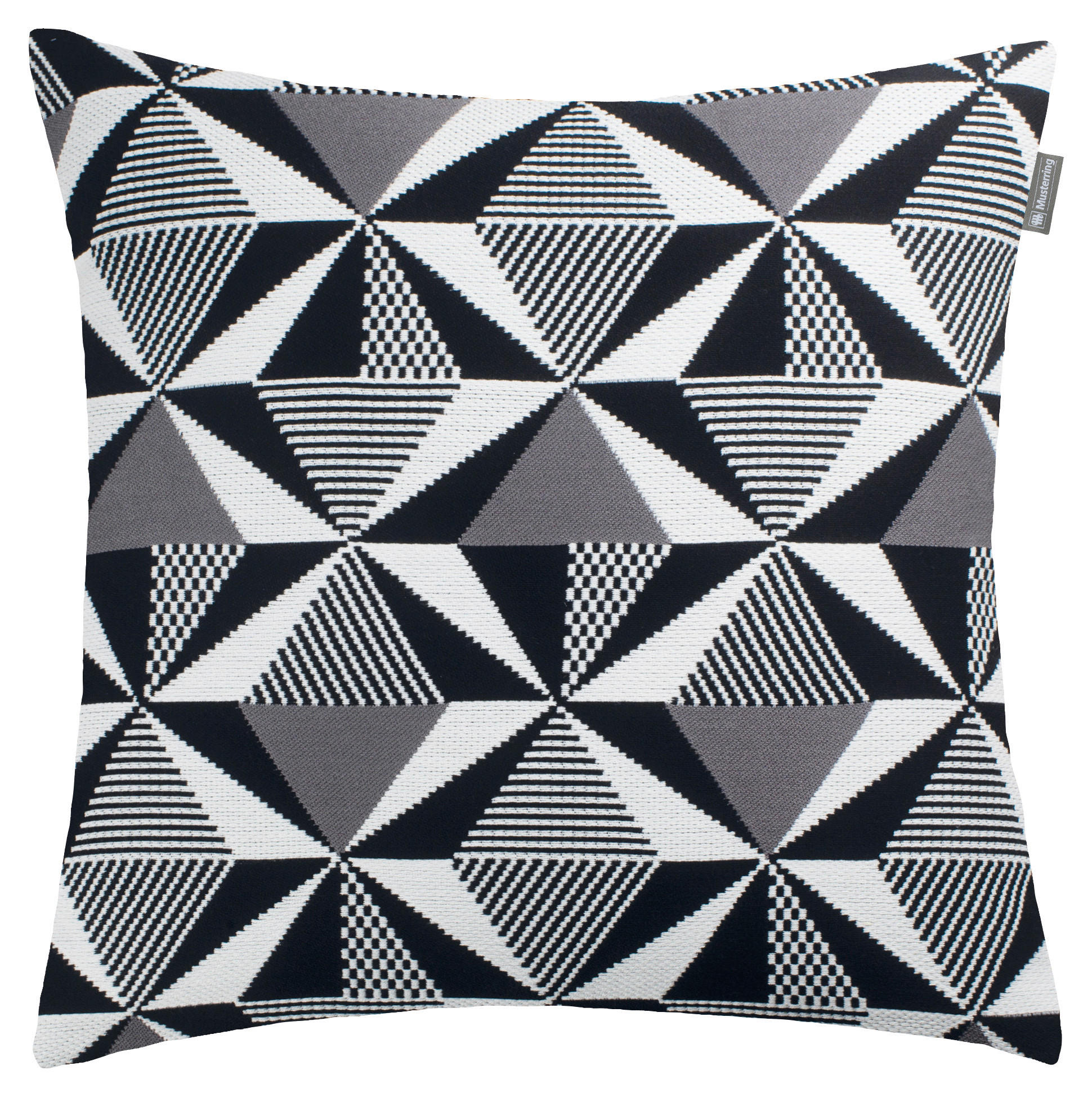 KISSENHÜLLE MR-PRISM 45/45 cm  - Schwarz/Weiß, Basics, Textil (45/45cm) - Musterring