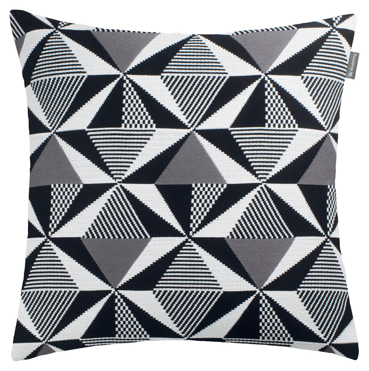KISSENHÜLLE MR-PRISM 45/45 cm  - Schwarz/Weiß, Basics, Textil (45/45cm) - Musterring