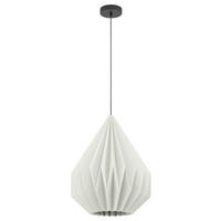 HÄNGELEUCHTE 45/110 cm  - Schwarz/Weiß, Basics, Papier/Metall (45/110cm)