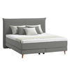 BOXSPRINGBETT 160/200 cm  in Graubraun  - Eichefarben/Graubraun, Design, Holzwerkstoff/Textil (160/200cm) - home24