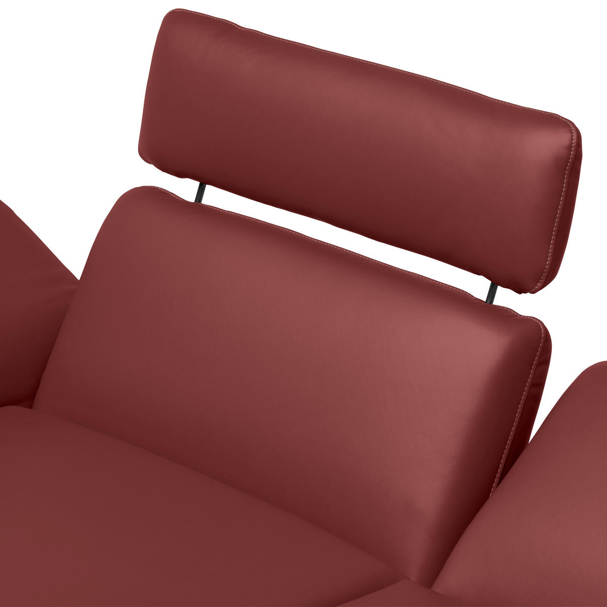 ECKSOFA in Echtleder Weinrot  - Beige/Weinrot, Design, Leder/Metall (150/242cm) - Koinor