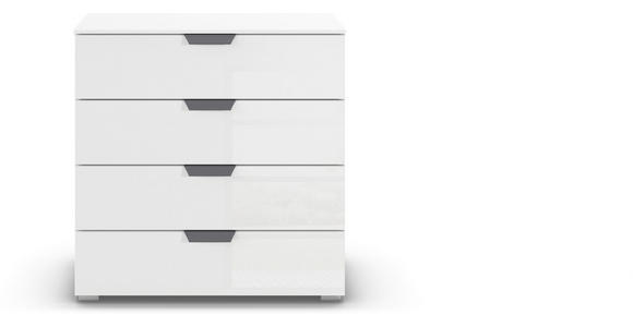 KOMMODE  in 80/81/42 cm  - Dunkelgrau/Weiß, Design, Glas/Holzwerkstoff (80/81/42cm) - Carryhome