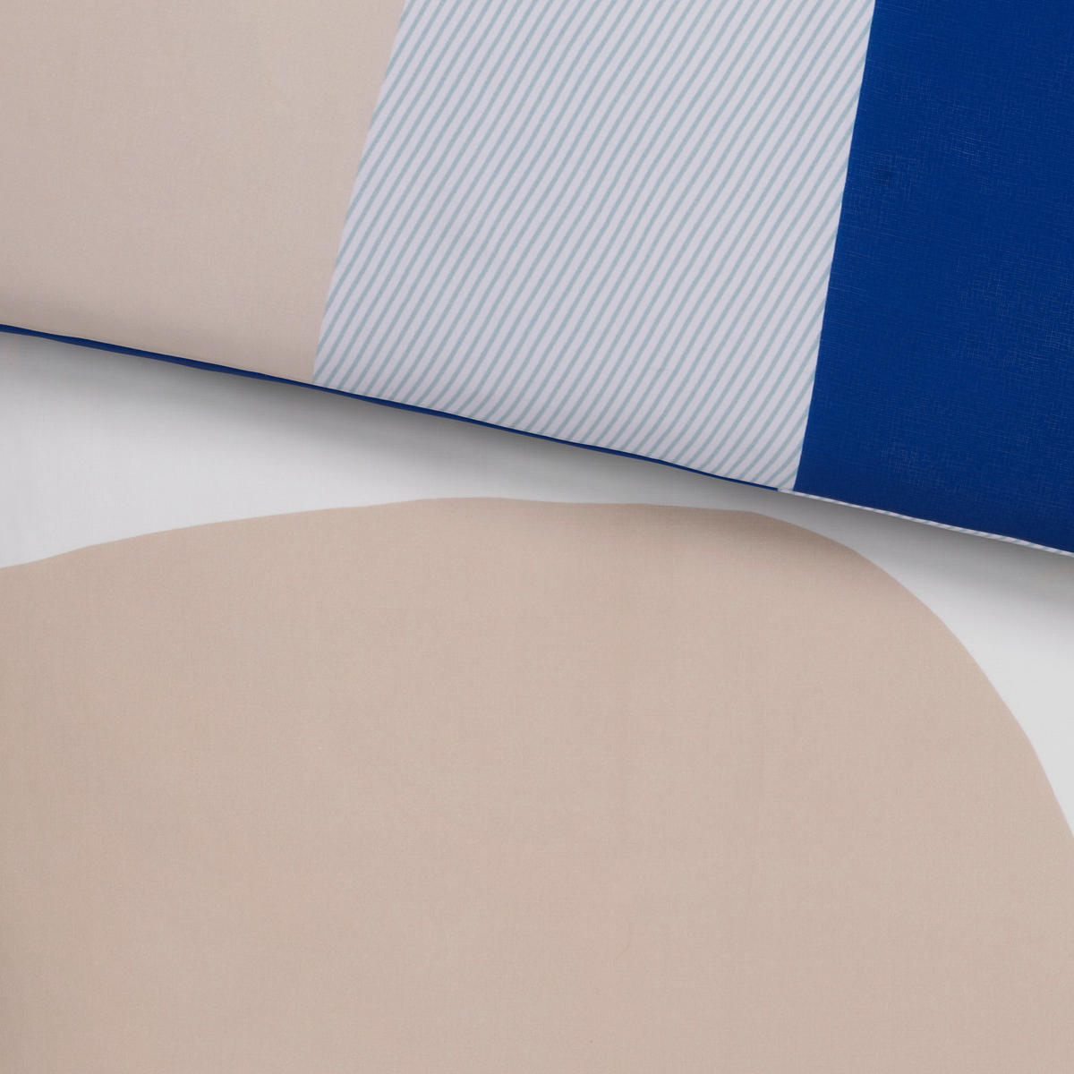 POVLEČENÍ, satén, modrá, přírodní barvy, béžová, 140/200 cm - modrá/přírodní barvy, Lifestyle, textil (140/200cm) - S. Oliver