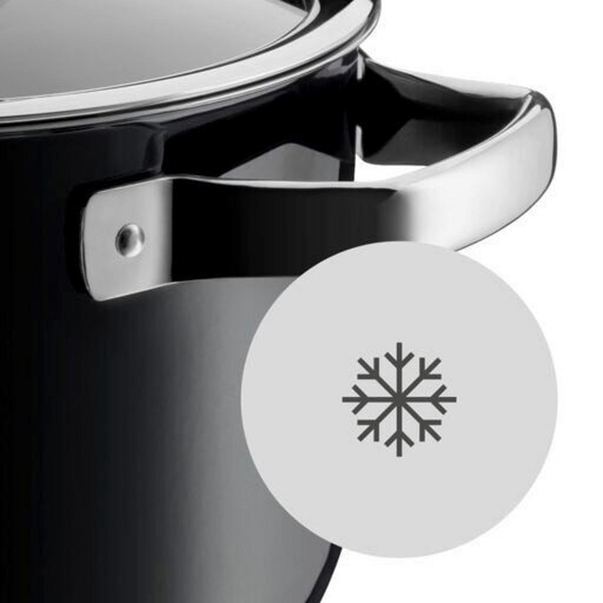 LONAC ZA MESO  3,1 l  Fusiontec Aromatic  - boje oplemenjenog čelika/crna, Basics, metal/prirodni materijali (22/9cm) - WMF