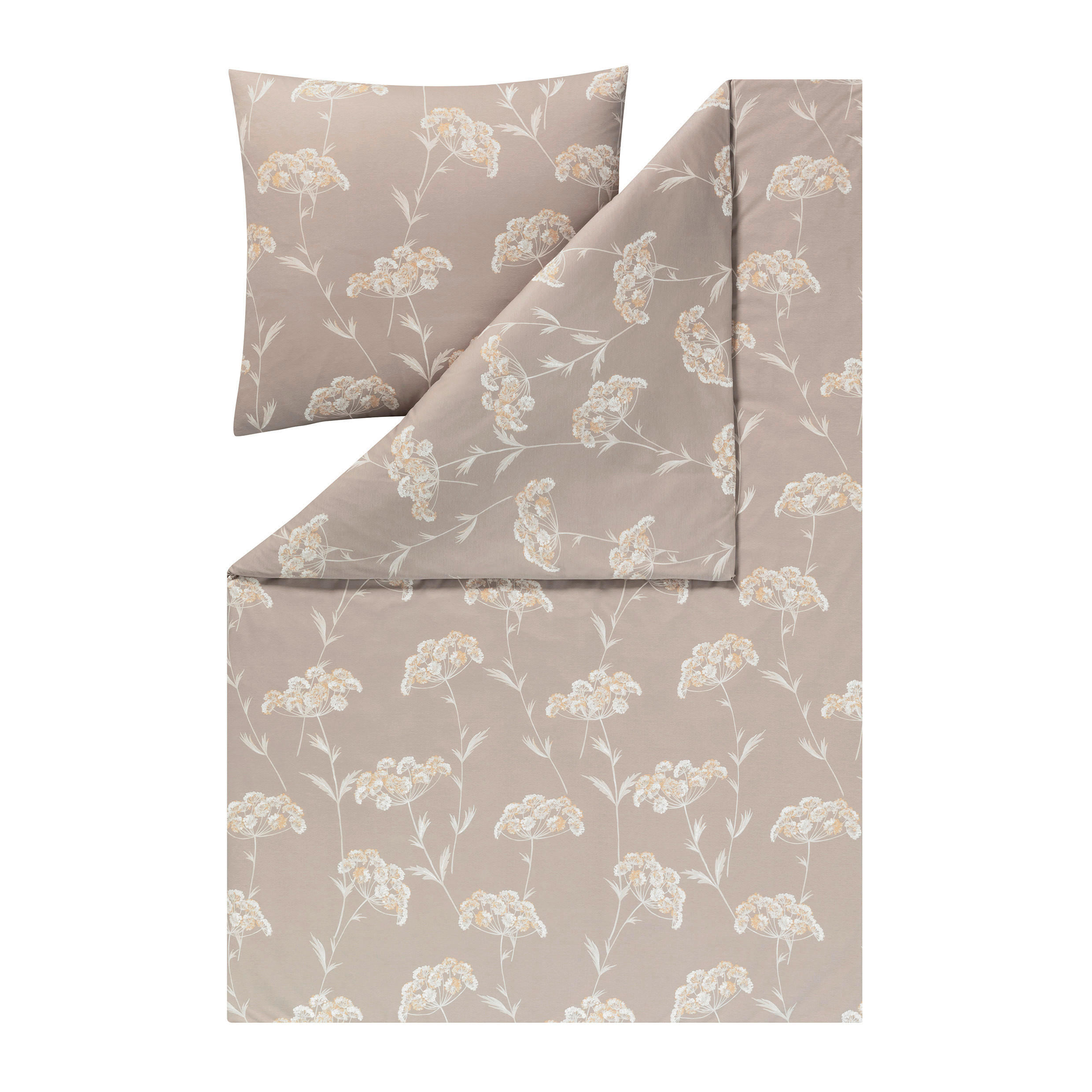 BETTWÄSCHE 2-teilig Atelier Interlock-Jersey 135/200 cm  - Hellbraun, Design, Textil (135/200cm) - Estella