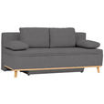 SCHLAFSOFA  in Webstoff Dunkelgrau  - Dunkelgrau/Naturfarben, KONVENTIONELL, Holz/Textil (203/95/96cm) - Venda