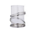 WINDLICHT Chromfarben, Nickelfarben 15/21 cm  - Chromfarben/Nickelfarben, LIFESTYLE, Glas/Metall (15/21cm) - Ambia Home