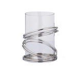 WINDLICHT Chromfarben, Nickelfarben 15/21 cm  - Chromfarben/Nickelfarben, LIFESTYLE, Glas/Metall (15/21cm) - Ambia Home