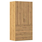 DREHTÜRENSCHRANK  in Eichefarben  - Eichefarben/Silberfarben, Design, Holzwerkstoff/Kunststoff (101/197/60cm) - Novel