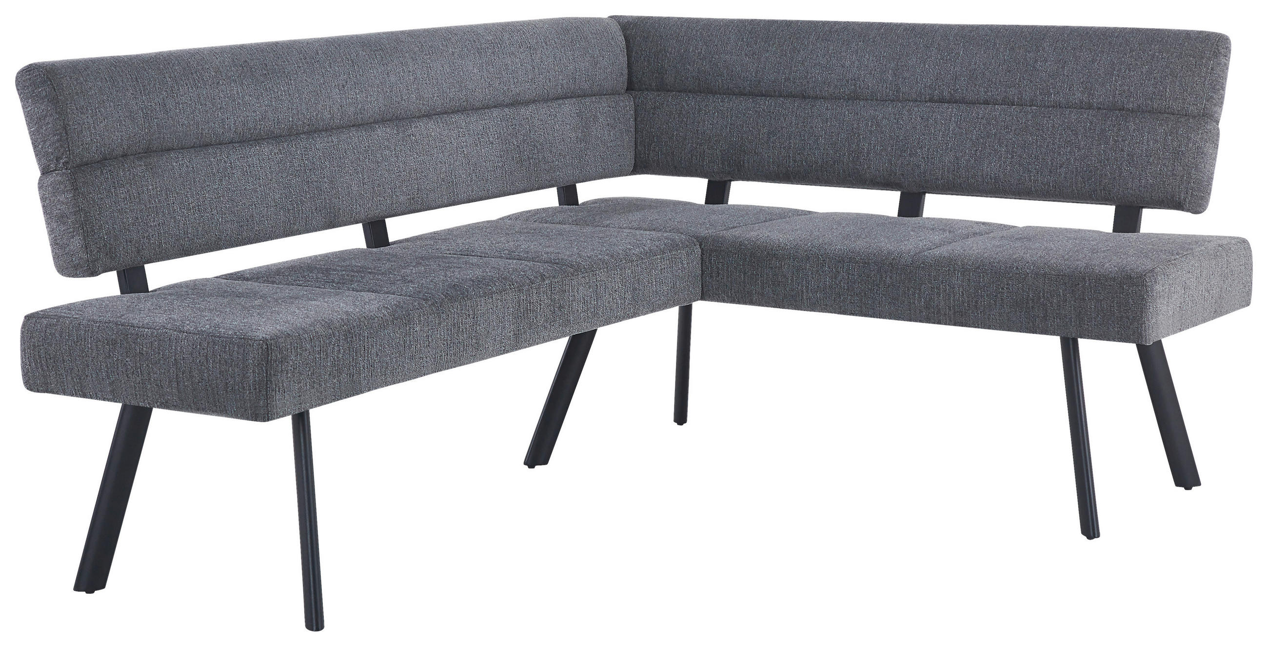 ECKBANK 190/150 cm  in Anthrazit  - Anthrazit/Schwarz, KONVENTIONELL, Textil/Metall (190/150cm) - MID.YOU