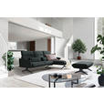 ECKSOFA in Flachgewebe Anthrazit  259/152 cm  - Anthrazit/Schwarz, Design, Textil/Metall (259/152cm) - Dieter Knoll
