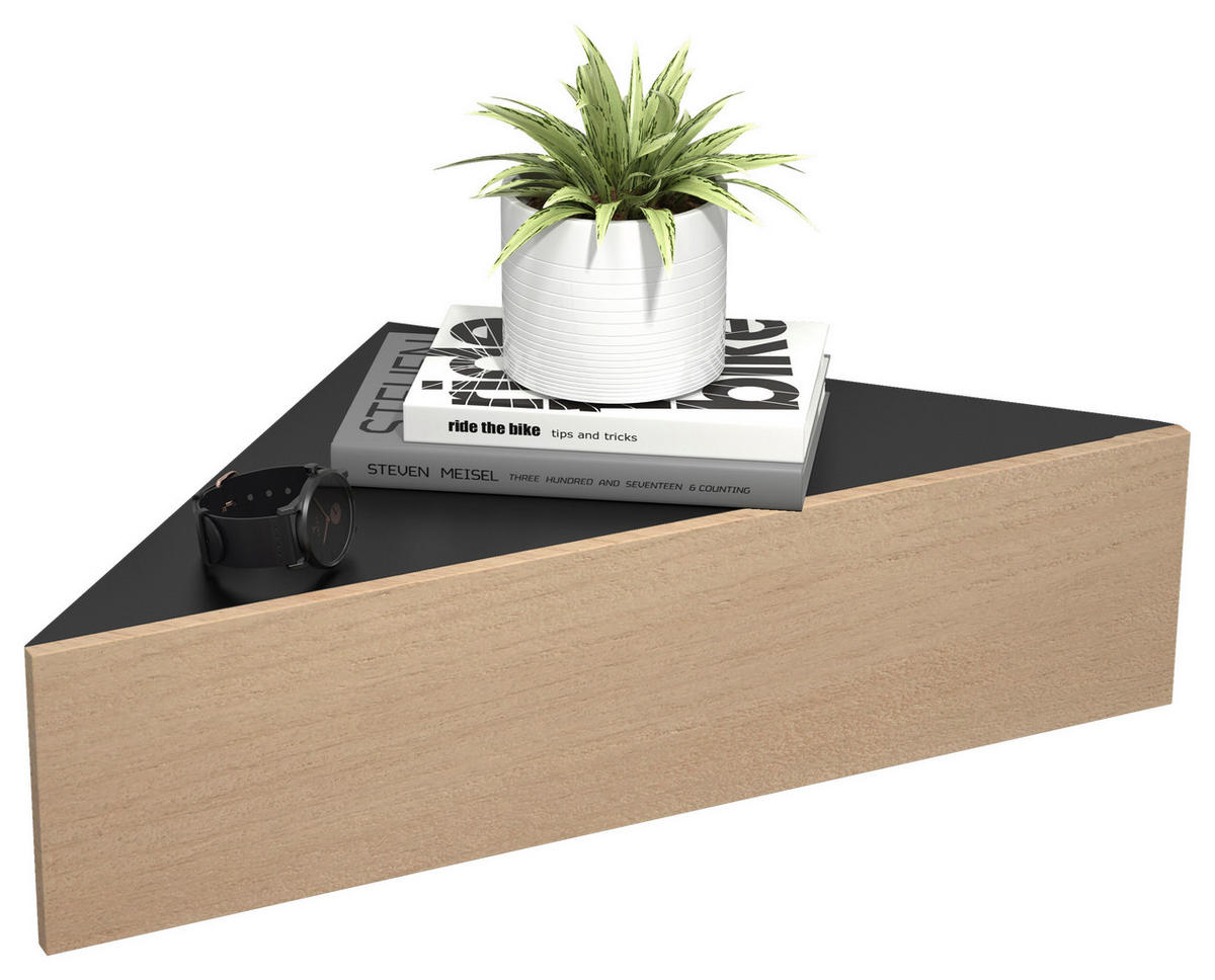 NACHTKÄSTCHEN 60/15/42,4 cm  in Schwarz, Honigeiche  - Honigeiche/Schwarz, Modern, Holzwerkstoff (60/15/42,4cm) - MID.YOU